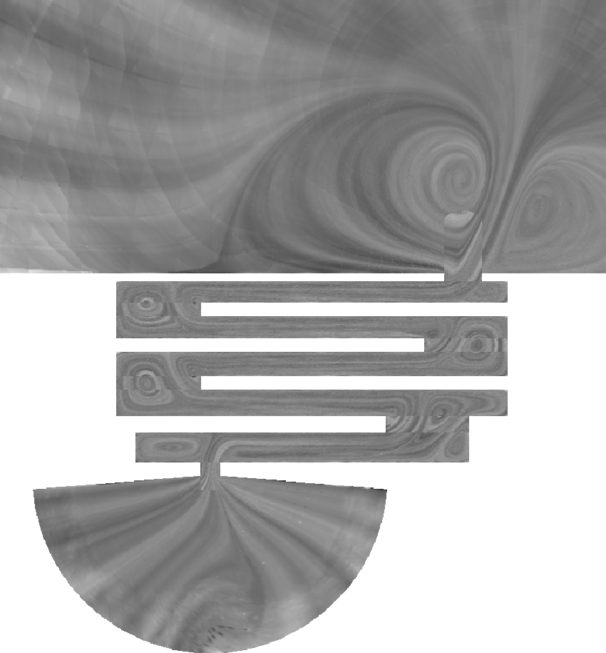 Abbildung 2: LIC-Visualisierung der Strmung